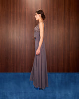 Draped Crystal Chiffon Top