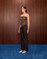 Embroidered Corset Set