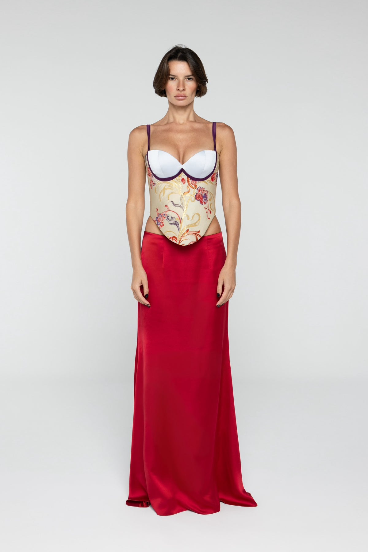 Flora Brocade Corset & Skirt Set