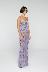Purple Powder Embroidered Set