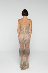 Powder & Gold Lace Skirt