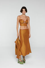 Dusty Rose Taffeta Set