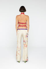 Red Slip Halter Top
