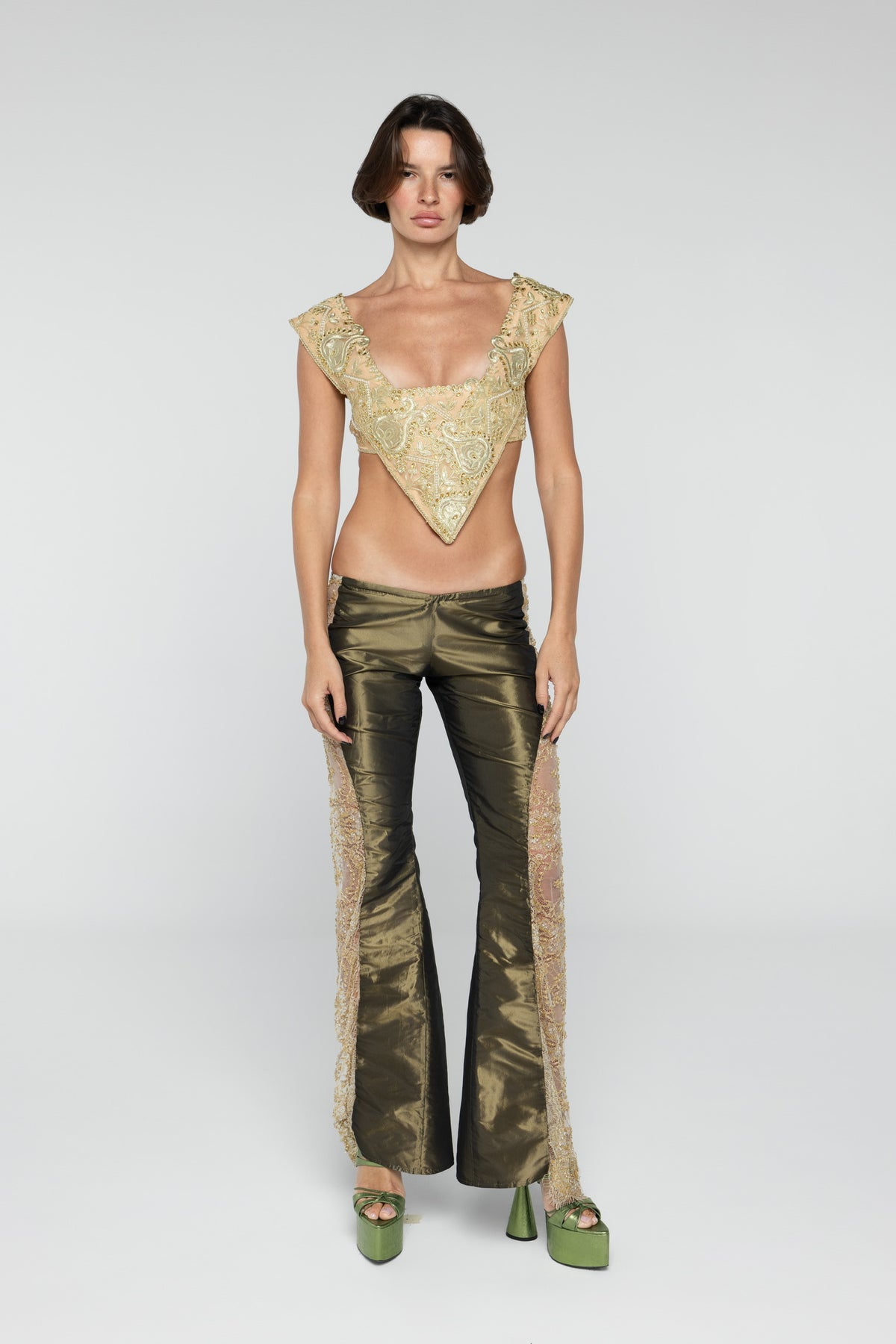 Gilded Lace Bodice Top