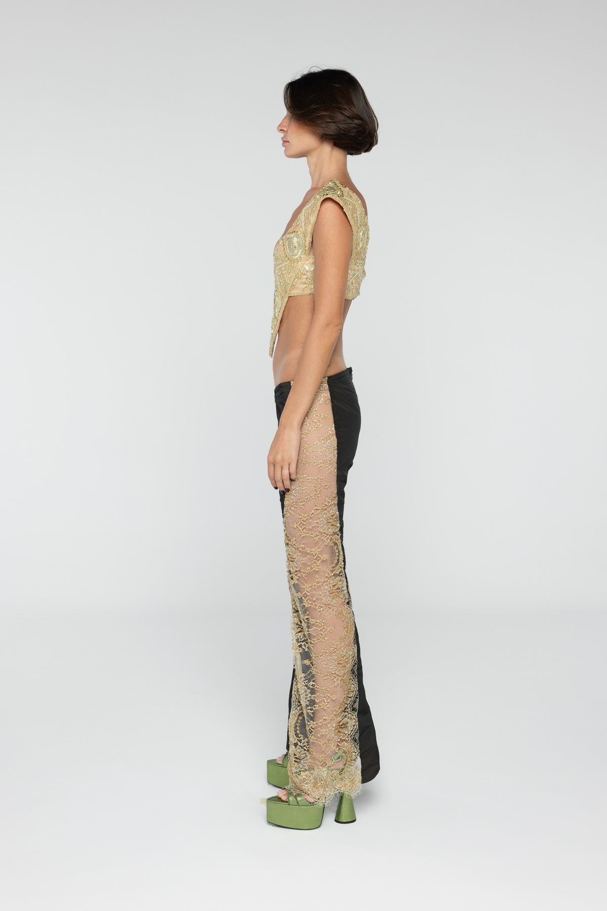 Gilded Lace Bodice Top