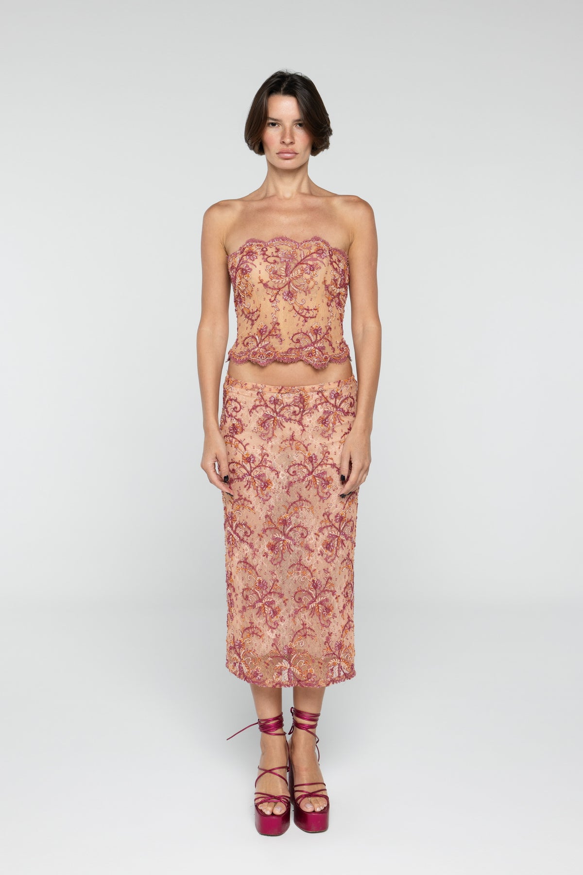 Rouge Lace & Slip Set