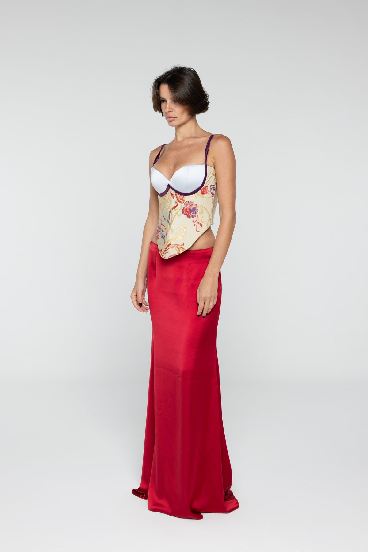 Flora Brocade Corset & Skirt Set