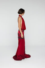Burgundy Slip Gown