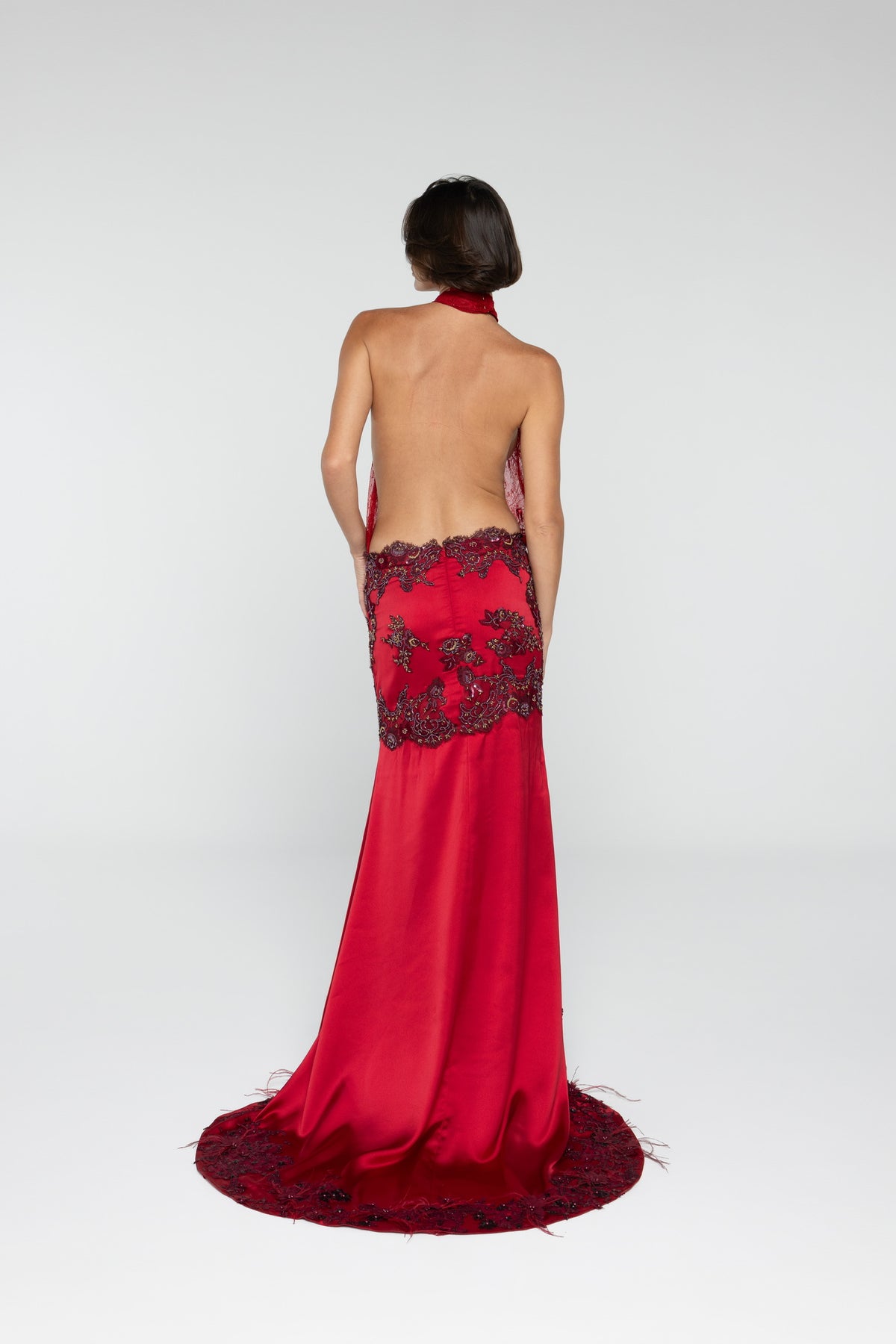 Burgundy Slip Gown