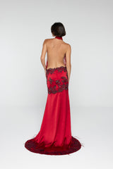 Burgundy Slip Gown