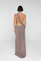 Antique Silver Feather Gown