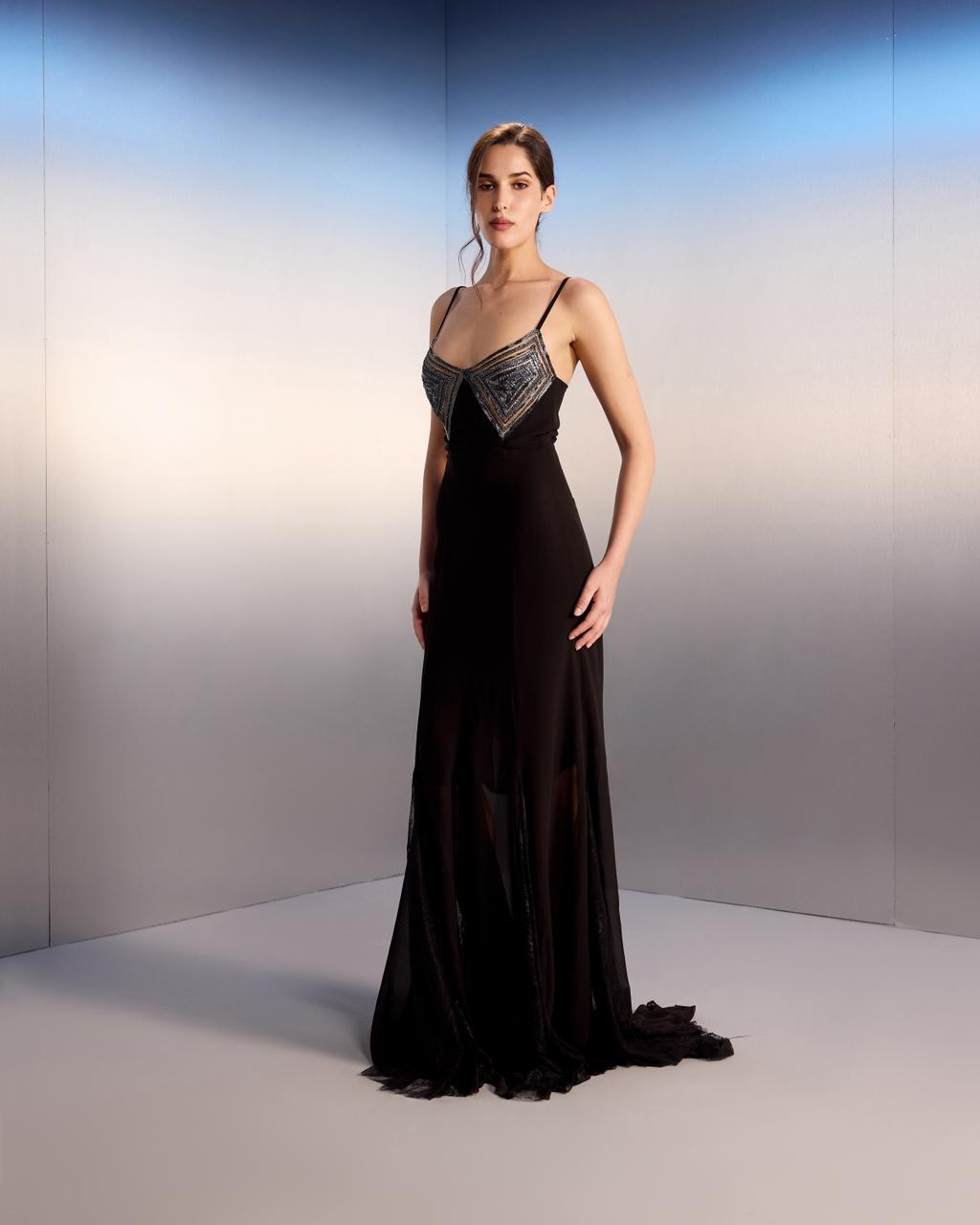 Black Beaded Gown