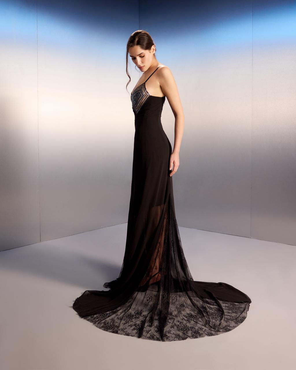 Black Beaded Gown