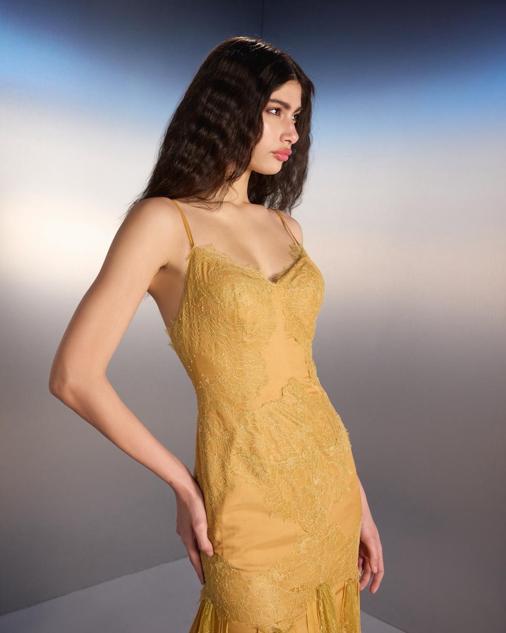 Lace & Chiffon Maxi Dress