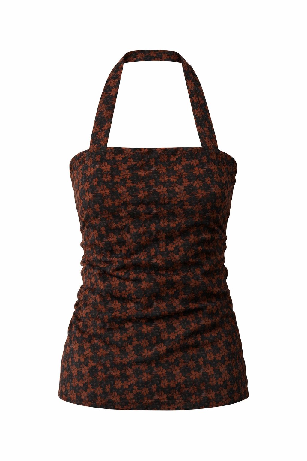 Rust Textured Halter Top